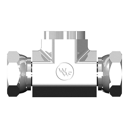 World Wide Fittings Female Pipe Swivel to Female Pipe Swivel to Female Pipe Tee 9456X04X04X04